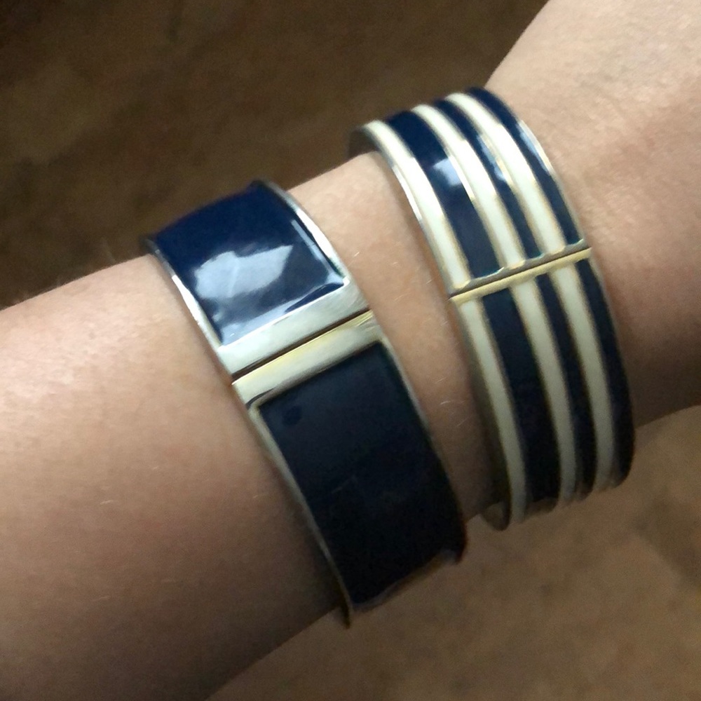 Two hinged bracelets